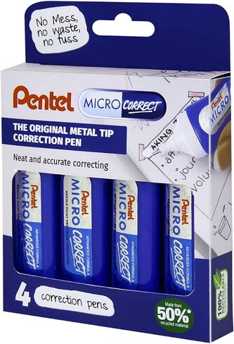 Pentel Micro Correct 12 ml Correction Pen - Wallet of 4 in Saudi Arabia