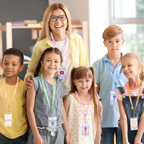 10 Set Hall Passes for Classrooms Hall Pass Lanyards Colorful Unbreakable School Passes for Hall Restroom Library Nurse Boy Girl Office School Classroom Supplies in Saudi Arabia