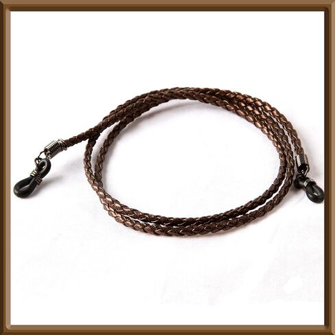 Eyeglass Holder-Classic Leather Brown-Sunglass Strap or Glasses Strap-DESUAVE in Saudi Arabia