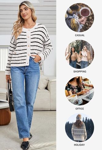 الوردي الملكة المرأة كابل متماسكة سترة سترة 2024 الخريف طويلة الأكمام Crewneck زر أسفل شريط دافئ بالأزرار ملابس خارجية in Saudi Arabia