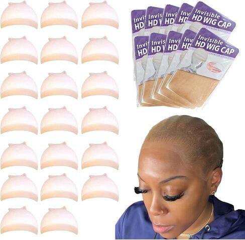 Ugrace Hair HD Wig Cap For Lace Front Wig HD Wig Caps For Women 10 PCS Transparent Wig Cap Stocking Wig Caps Invisible HD Wig Cap Wig Accessories Super Soft Breathable (10 PCS HD Wig Cap) in Saudi Arabia