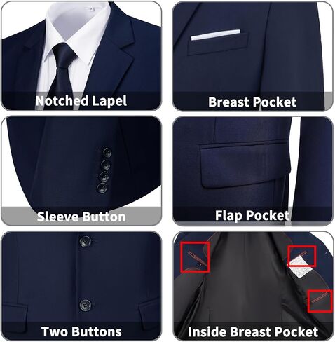 Blazer for Men Casual Mens Suit Jacket Slim Fit Men's Suit Outfit Notch Lapel Men's Sport Coats & Blazers in Saudi Arabia