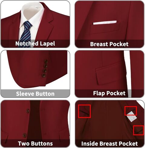 Blazer for Men Casual Mens Suit Jacket Slim Fit Men's Suit Outfit Notch Lapel Men's Sport Coats & Blazers in Saudi Arabia