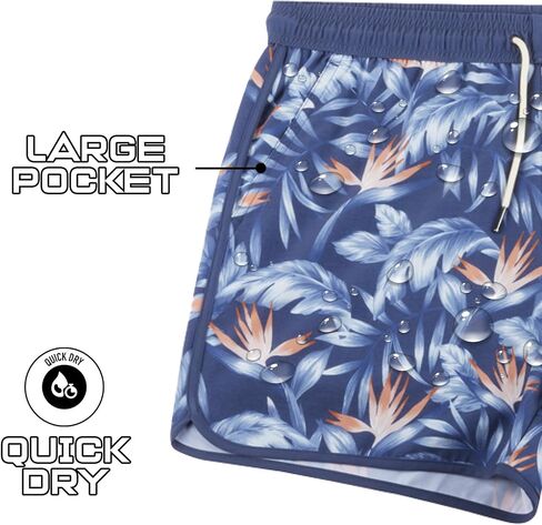 BRISIRA Mens Short Swim Trunks with Compression Liner Retro Vintage 8090s Bathing Suit Swim Board Shorts Swimwear Quick Dry in Saudi Arabia