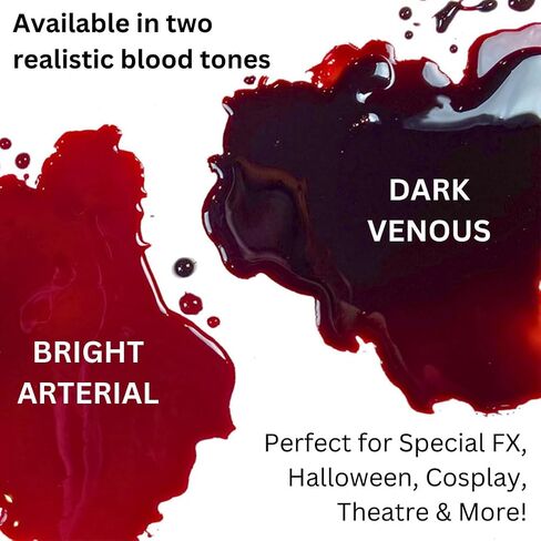 Mehron Makeup Stage Blood | Edible Fake Blood Makeup for Stage, Costume, Cosplay (Bright Arterial) in Kuwait
