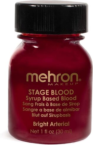 Mehron Makeup Stage Blood | Edible Fake Blood Makeup for Stage, Costume, Cosplay (Bright Arterial) in Kuwait