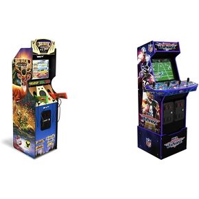 آلة Arcade1Up Big Buck Hunter Pro Deluxe Arcade للمنزل، وخزانة قائمة بطول 5 أقدام، و4 ألعاب كلاسيكية، وشاشة مقاس 17 بوصة