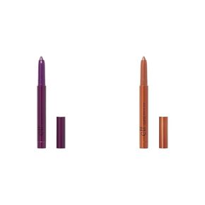 e.l.f. No Budge Metallic Shadow Stick Duo, Longwear Smudge-Proof Eyeshadow, 0.056 Oz, Twist-Up Sharpener