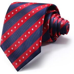 American Flag Ties For Men 3.27" (8.3CM) USA Flag Neckties