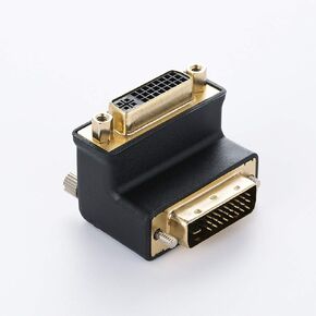 Arnorin DVI-I Female to DVI-D Male Right Angle Adapter 5 Pack