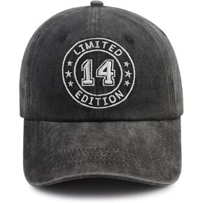Official 10 11 12 13 14 15 16 17 Year Old Hats for Boys Girls, Funny Adjustable Embroidered Birthday Baseball Cap