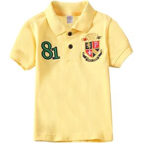 Boys' Short Sleeve Polo Shirt Cool Uniform Pique Polo Shirts for boy