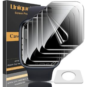 [ 6 Pack ] UniqueMe TPU Screen Protector Compatible with Apple Watch 40mm SE 2022 Series 5/6/4, [Upgrade Flexible Film] Anti-Scratch [Bubble Free] Soft HD TPU Clear Film for iWatch 40mm