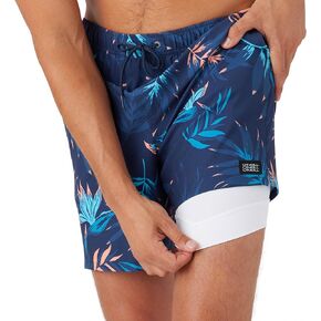 O'NEILL Men's 17 Inch Divergent Elastic Waist Lined Volley Boardshorts - Quick Dry Mens Swim Trunks Lining and Pockets