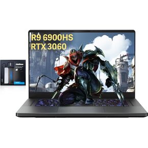 ASUS ROG Zephyrus 14" FHD 144Hz Gaming Laptop, AMD Ryzen 7-5800HS Processor, 40GB RAM, 2TB PCIe SSD, NVIDIA GeForce RTX 3060 Graphics, Backlit Keyboard, Win 11, White, 32GB Snowbell USB Card