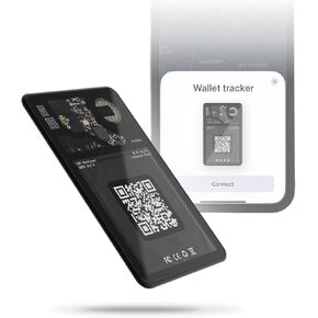 Rolling Square Aircard - Bluetooth Card Sized GPS Tracker with Business Card NFC/QR Code & Find My Network Compatibility - 2.2mm Super Thin