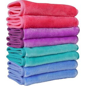 Makeup Remover Cloth, 13x7 Inch Reusable Makeup Remover Towels, Microfiber Fast Drying Facial Washcloth, Soft Face Towels for Washing Face