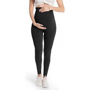 WELL&JUST Maternity Leggings Over The Belly Ultra Soft Pregnancy Active Wear Workout Casual Yoga Tights