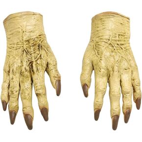 Urieo Halloween Blood Gloves Red Horror Costume Props Tricks Cosplay Party Monster Glove for Kids and Adults