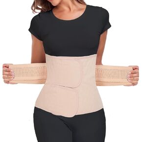 حزام البطن بعد الولادة - لفافة البطن بعد الولادة، حزام دعم البطن بعد الجراحة بعد الولادة، حزام دعم التعافي بعد الولادة، مشدات التخسيس (أسود منتصف الليل، كبير) in Kuwait