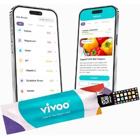 Vivoo | The #1 Urine Test Strips & Keto Strips with App | Advanced Home Tracking for Nutrition, Ketones, Hydration, pH, and More | 1 Test