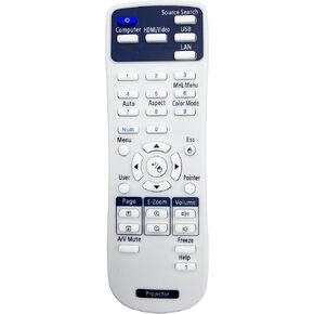 Leankle Remote Controller for Epson Projectors BrightLink 1480Fi, EX3280, EX5280, EX9230, Home Cinema 880, PowerLite 118/1288, Pro EX7280, Pro EX9240, VS260