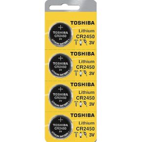 Toshiba CR2450 3V Lithium Coin Cell Battery 5 Batteries in Strip Child-Resistant Packaging