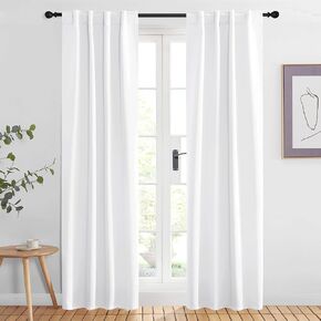 NICETOWN Blackout Curtains Window Drapes - (Natural Color) 34 inches W by 48 inches L, Set of 2, Blackout Curtain Panels for Boy's Nursery