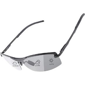 PEEPAI Mens Polarized Photochromic Sunglasses Day & Night Driving Glasses Anti Glare Lightweight Sun Glasses for Fishing Hiking Running - Yellow
