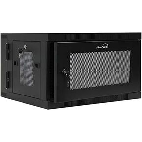 NavePoint 9U Server Cabinet with Hinged Back - 17.7" Deep, 9U Server Rack Enclosure with Locking Perforated Door, Wall Mount Rack with Removable Side Panels, 9U Network Cabinet, Pre-Assembled