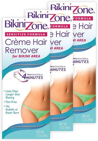Bikini Zone Crème Hair Remover – Instant Hair Removal for Women – Depilatory Cream for Sensitive Skin & Delicate Areas – Lasts Longer than Shaving – Painless w/Aloe, Chamomile & Green Tea in Saudi Arabia