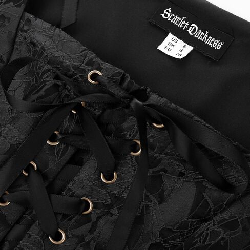 Scarlet Darkness Floral Jacquard Corset Dress Square Neck Metallic Victorian Gothic Dresses in Saudi Arabia