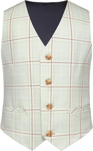 Boys Plaid 3-Piece Slim Fit Suit - Kids Tuxedo for Formal Occasions, Wedding, and Graduation Dress Outfit in Saudi Arabia