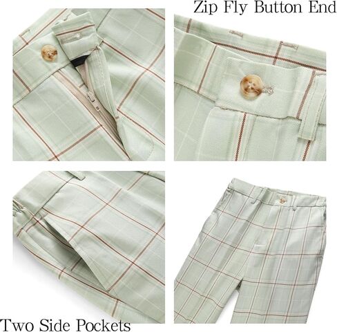Boys Plaid 3-Piece Slim Fit Suit - Kids Tuxedo for Formal Occasions, Wedding, and Graduation Dress Outfit in Saudi Arabia