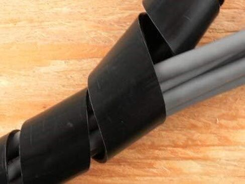 Secure 1/8 Inch Black Polyethylene Spiral Wrap - 10 Foot in Kuwait