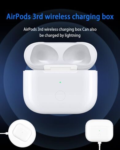 Wireless Charging Case Compatible with AirPods Pro 1st & 2nd Generation, for Airpods Pro Charger Replacement Cases, Support Bluetooth Pairing&Sync Button,661 Mah Built-in Battery,White in Saudi Arabia