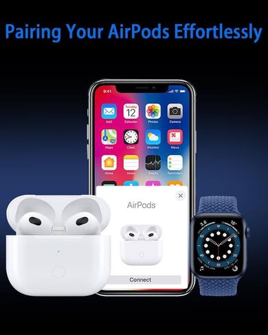 Wireless Charging Case Compatible with AirPods Pro 1st & 2nd Generation, for Airpods Pro Charger Replacement Cases, Support Bluetooth Pairing&Sync Button,661 Mah Built-in Battery,White in Saudi Arabia