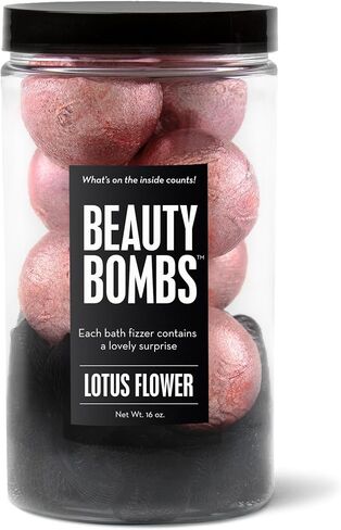 DA BOMB Bath Beauty Bath Bombs Jar, 16oz, 8 minis with loofah in Saudi Arabia