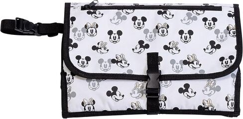 Disney Baby by J.L. Childress Full Body Portable Changing Pad - Disney Travel Essential - Padded, Waterproof, Foldable Diaper Changing Pad - Extra-Large 19" x 30" - Mickey Mouse Black in Kuwait