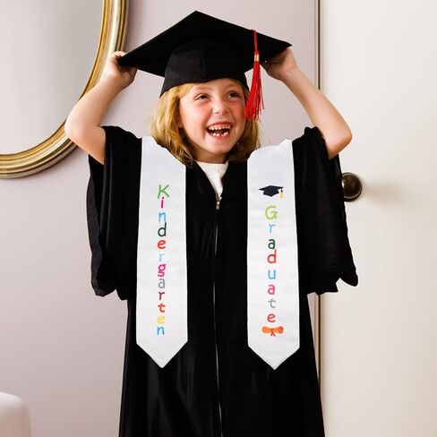 Kindergarten Printed Graduation Stole Unisex Kids Graduation Stole Printed Graduation Honor Stole Scarf… in Saudi Arabia