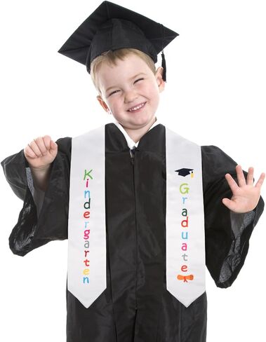 Kindergarten Printed Graduation Stole Unisex Kids Graduation Stole Printed Graduation Honor Stole Scarf… in Saudi Arabia