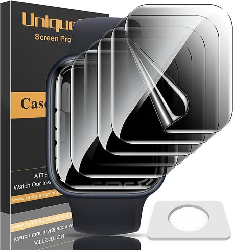 [ 6 Pack ] UniqueMe TPU Screen Protector Compatible with Apple Watch 40mm SE 2022 Series 5/6/4, [Upgrade Flexible Film] Anti-Scratch [Bubble Free] Soft HD TPU Clear Film for iWatch 40mm in Kuwait