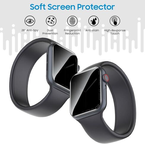 [ 6 Pack ] UniqueMe TPU Screen Protector Compatible with Apple Watch 40mm SE 2022 Series 5/6/4, [Upgrade Flexible Film] Anti-Scratch [Bubble Free] Soft HD TPU Clear Film for iWatch 40mm in Kuwait
