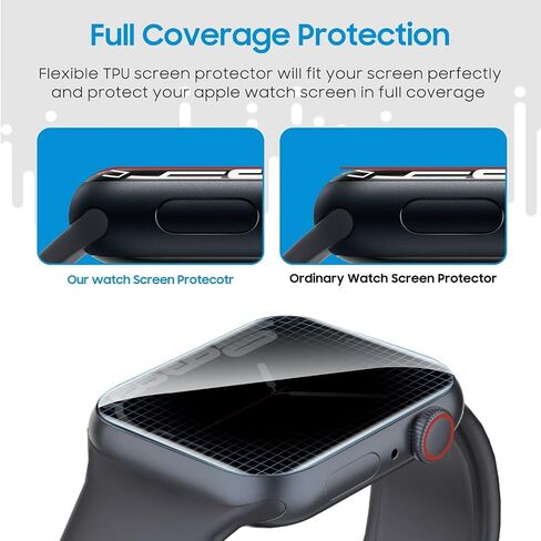 [ 6 Pack ] UniqueMe TPU Screen Protector Compatible with Apple Watch 40mm SE 2022 Series 5/6/4, [Upgrade Flexible Film] Anti-Scratch [Bubble Free] Soft HD TPU Clear Film for iWatch 40mm in Kuwait