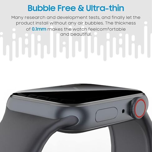 [ 6 Pack ] UniqueMe TPU Screen Protector Compatible with Apple Watch 40mm SE 2022 Series 5/6/4, [Upgrade Flexible Film] Anti-Scratch [Bubble Free] Soft HD TPU Clear Film for iWatch 40mm in Kuwait