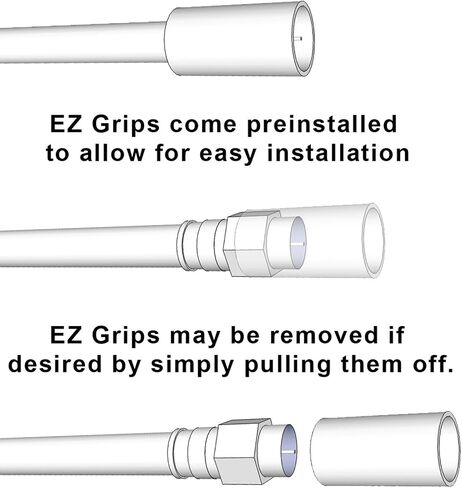 Mediabridge™ Coaxial Cable (15 Feet) with F-Male Connectors - Ultra Series - Tri-Shielded UL CL2 in-Wall Rated RG6 Digital Audio/Video - Includes Removable EZ Grip Caps (Part# CJ15-6BF-N1) in Saudi Arabia