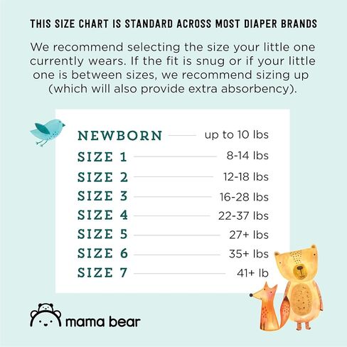 Amazon Brand - Mama Bear Gentle Touch Baby Diapers, Size 5, 27+ lb, Leak Protection, 12 Hours Protection, Wetness Indicator, Hypoallergenic, 132 Count (4 packs of 33) in Saudi Arabia