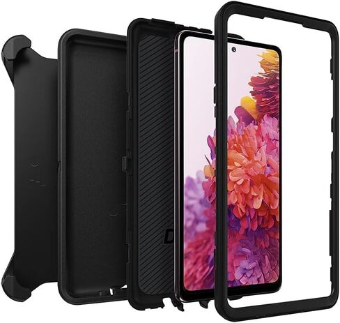 OtterBox Samsung Galaxy S20 FE 5G (FE ONLY - Not compatible with other Galaxy S20 models) Defender Series Case - BLACK, rugged & durable, with port protection, includes holster clip kickstand in Saudi Arabia