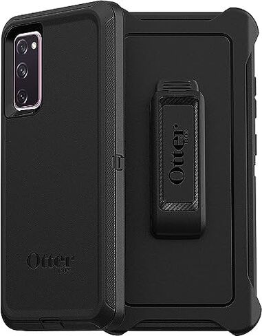 OtterBox Samsung Galaxy S20 FE 5G (FE ONLY - Not compatible with other Galaxy S20 models) Defender Series Case - BLACK, rugged & durable, with port protection, includes holster clip kickstand in Saudi Arabia