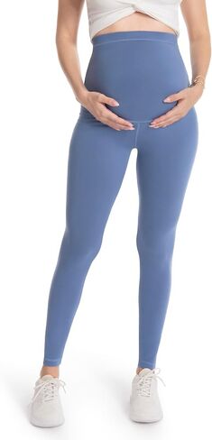 WELL&JUST Maternity Leggings Over The Belly - Ultra Soft Pregnancy Active Wear for Workout Casual, High Waist Yoga Tights in Saudi Arabia